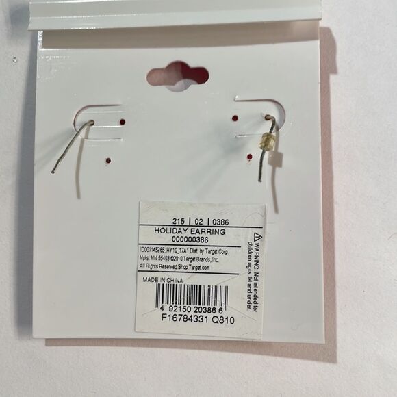 Happy Holidays Snowflake earrings  NWT new silver - Picture 3 of 3